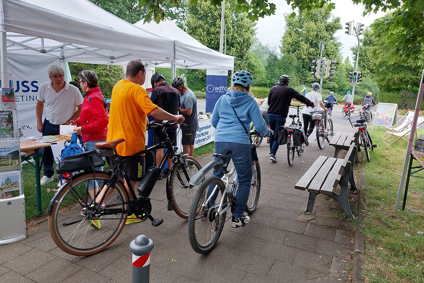 Alle Routen führte über die Fußgängerampel raus