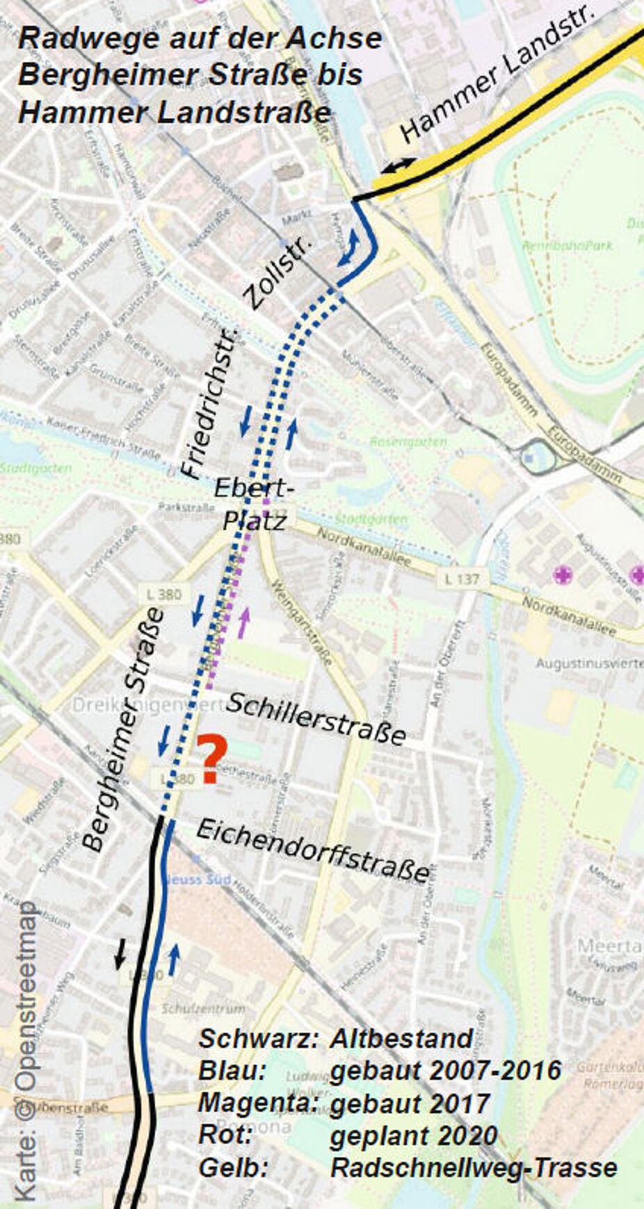 Öffnung der Bergheimer Straße - ein Jahrzehnte-Projekt