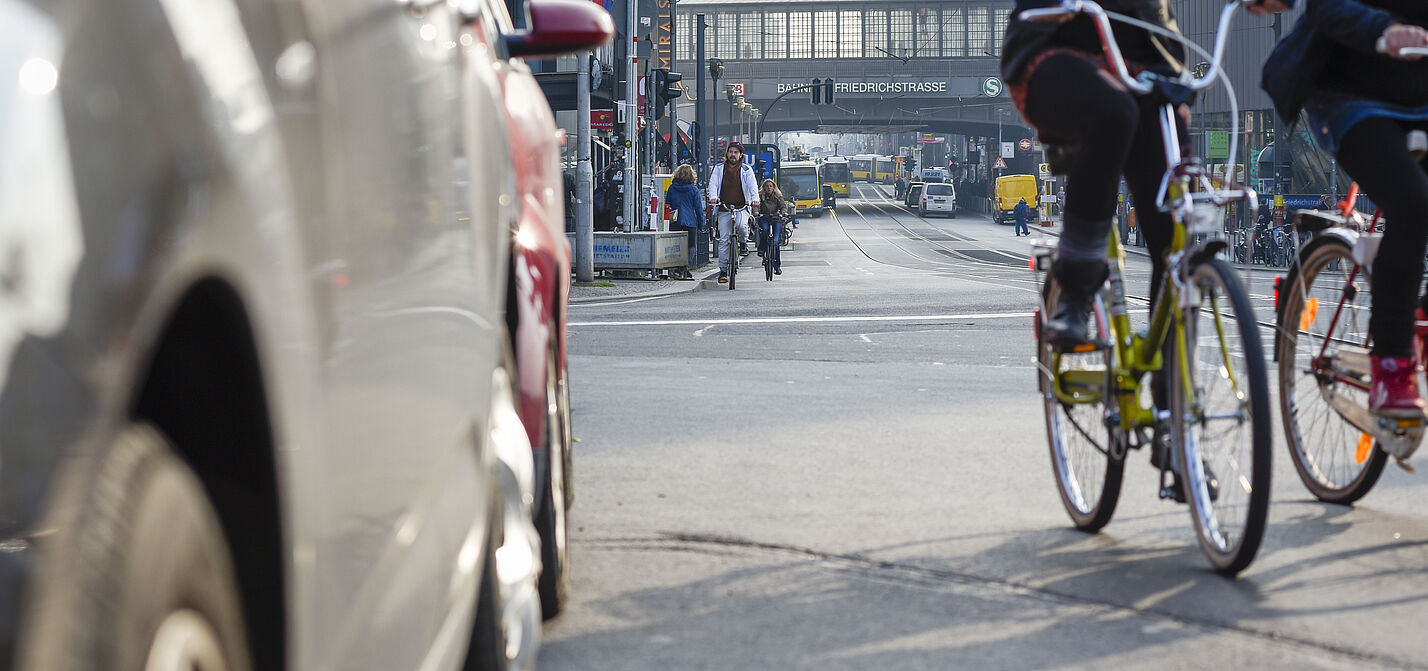 Radfahren in der Stadt: Enge